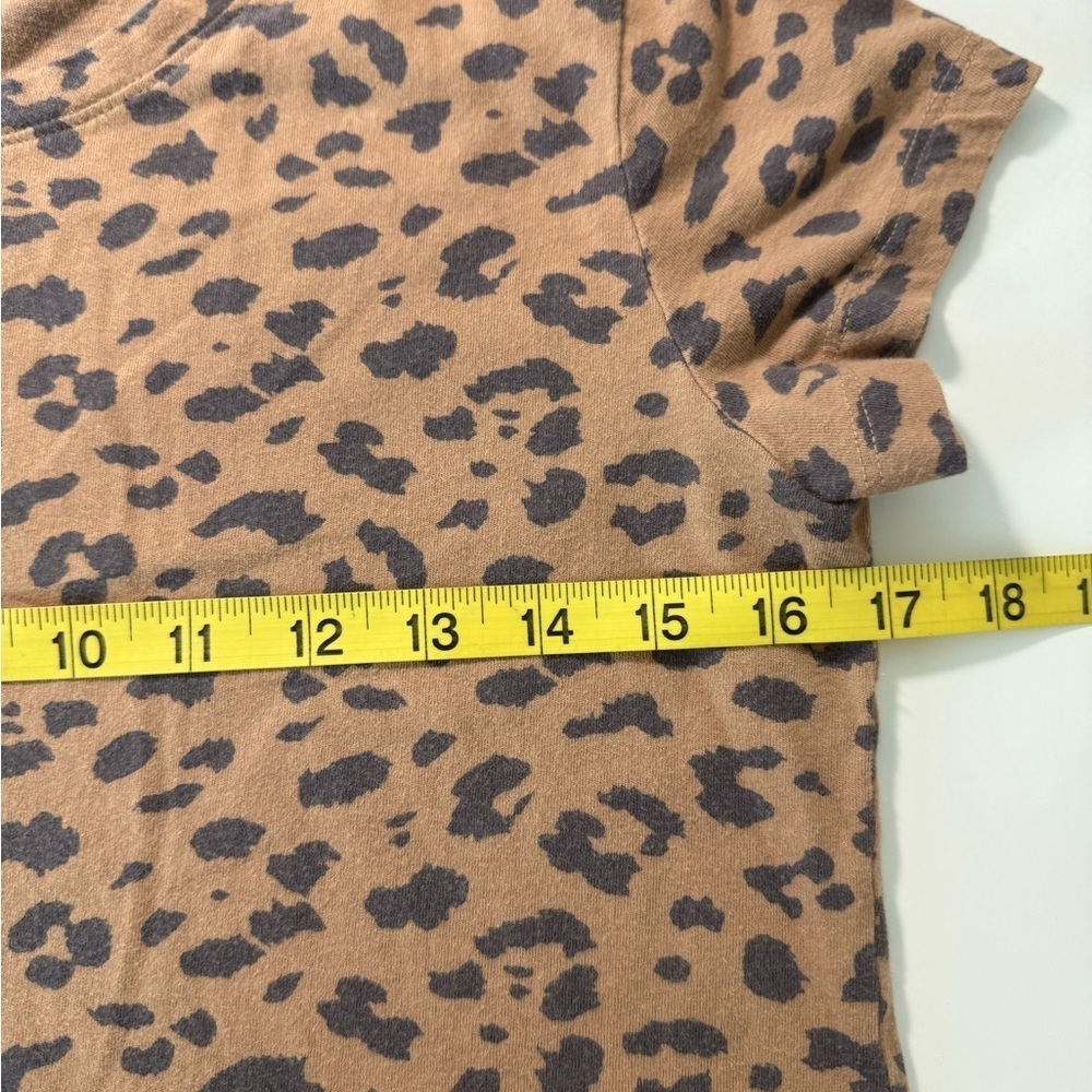 Abercrombie & Fitch Women’s Brown Leopard Print Short Sleeve Tee Size M - Picture 6 of 10